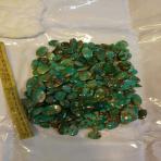 سنگ فیروزه سبز با تراش دقیق و کیفیت تضمین شده - رنگ سبز طبیعی درخشان